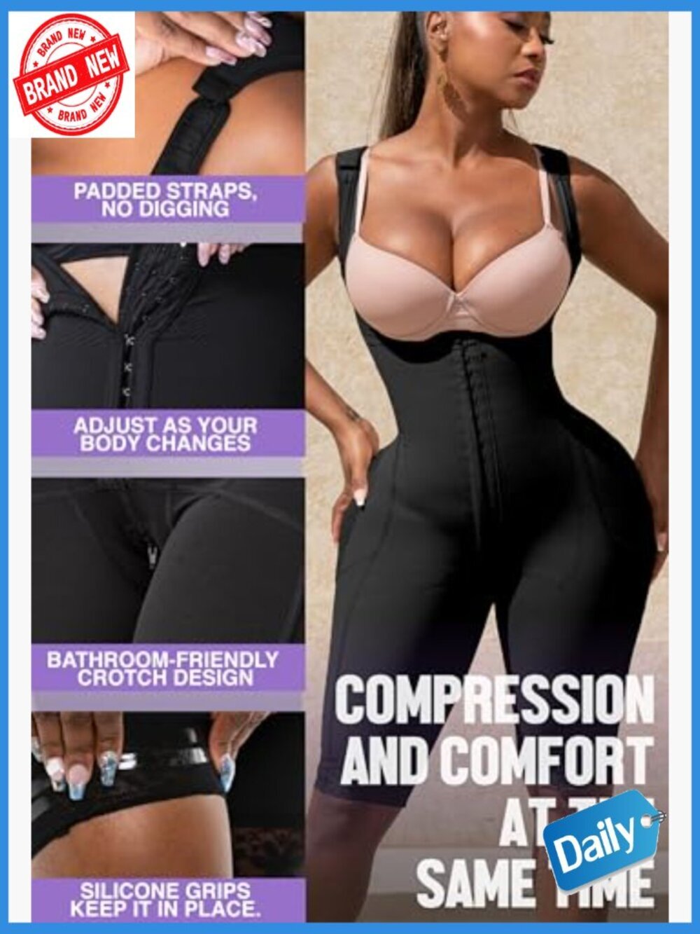 Stage 1 Full Body Faja Shapewear Bodysuit Post Surgery BBL Lipo 360 Tummy - Picture 4 of 7